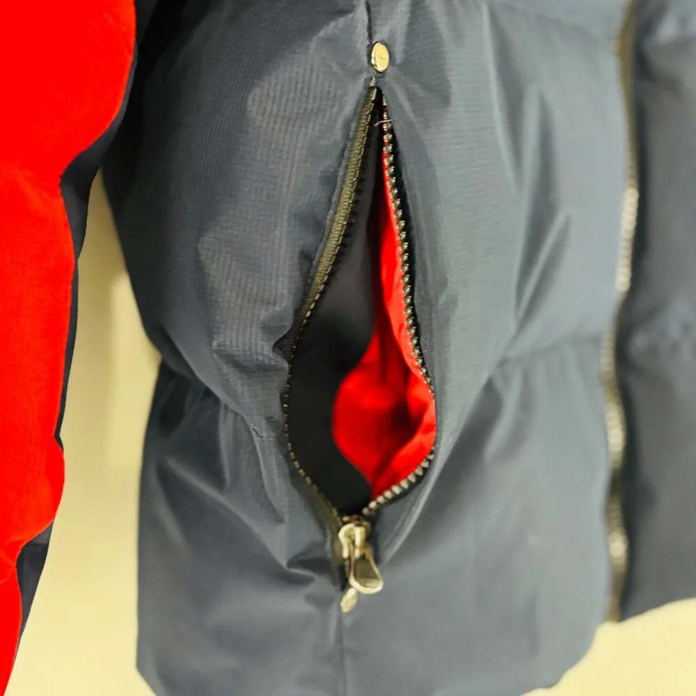 Polo Ralph Lauren Big Pony Down Puffer Red Navy Jacket Coat Mens‎ Size Large